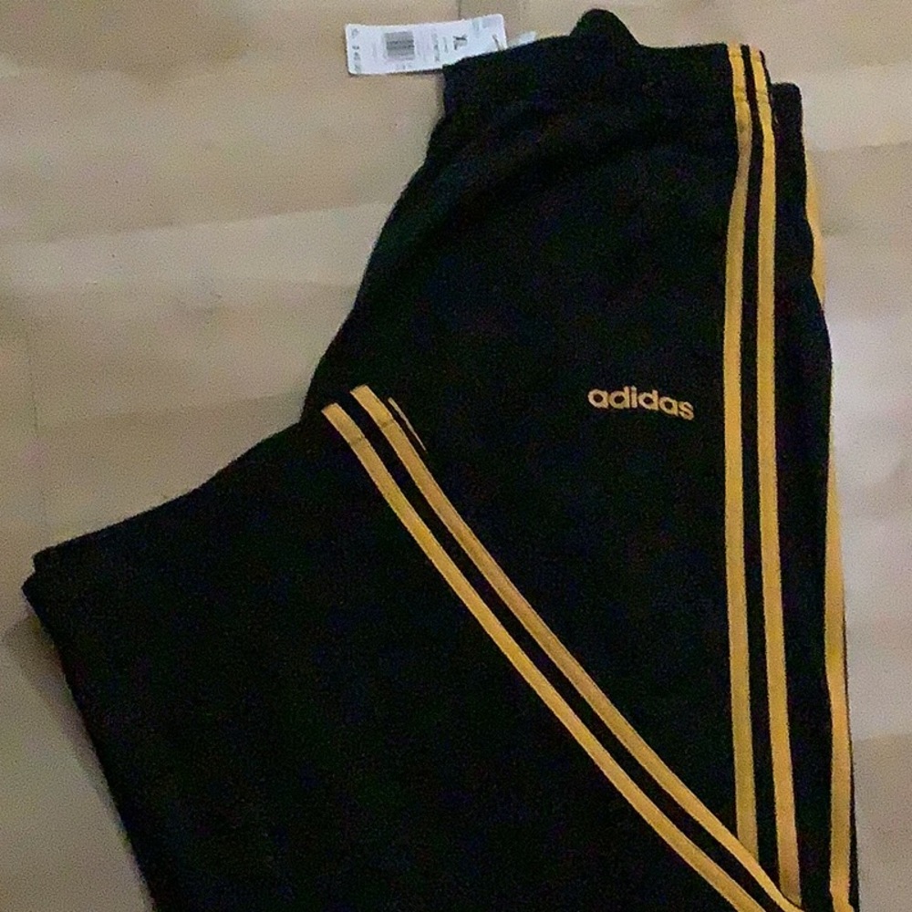 adidas Black and Gold Sweatpants